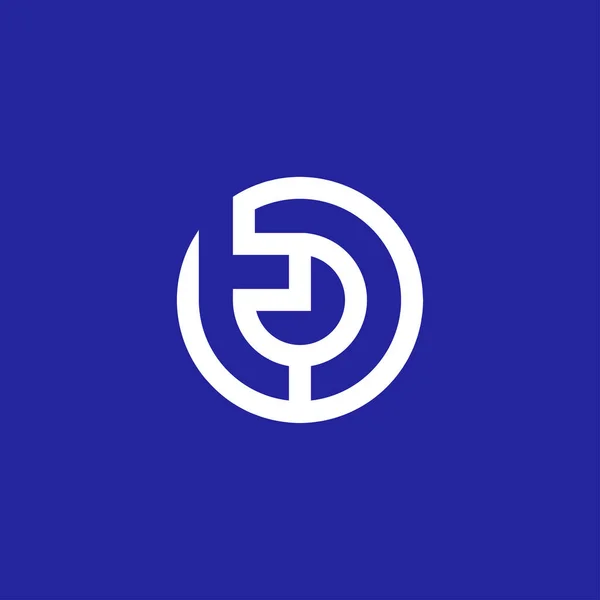 Σύγχρονο Αρχικό Γράμμα Λογότυπο Μονογράμματος — Διανυσματικό Αρχείο