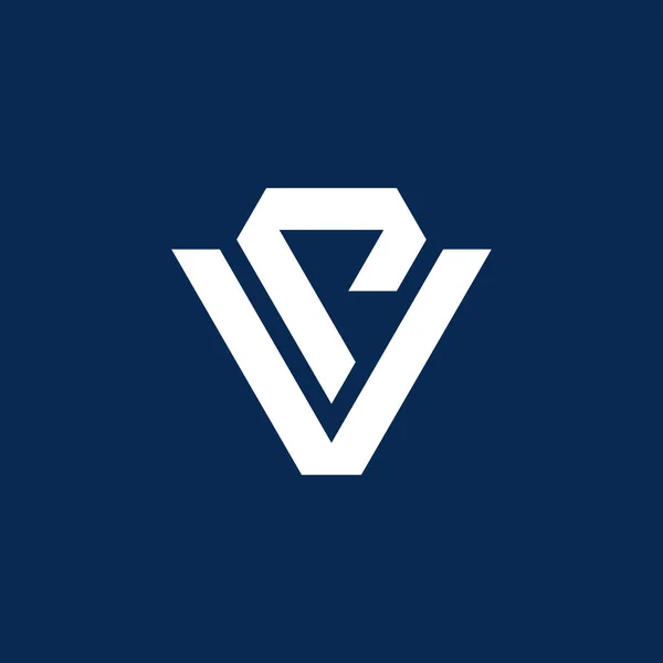 Lettera Iniziale Moderna Minimalista Logo Monogramma — Vettoriale Stock