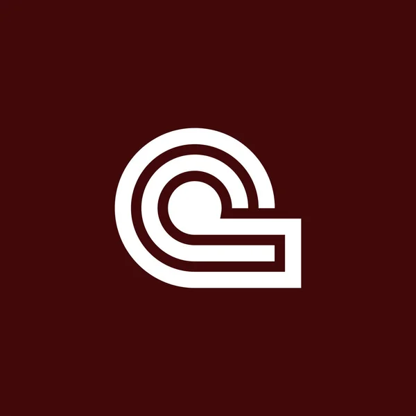 Σύγχρονη Και Μινιμαλιστική Αρχικό Γράμμα Λογότυπο Μονόγραμμα — Διανυσματικό Αρχείο