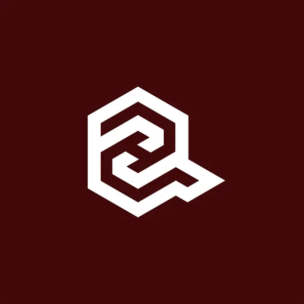 Σύγχρονο Και Μινιμαλιστικό Αρχικό Γράμμα Λογότυπο Μονογράμματος — Διανυσματικό Αρχείο