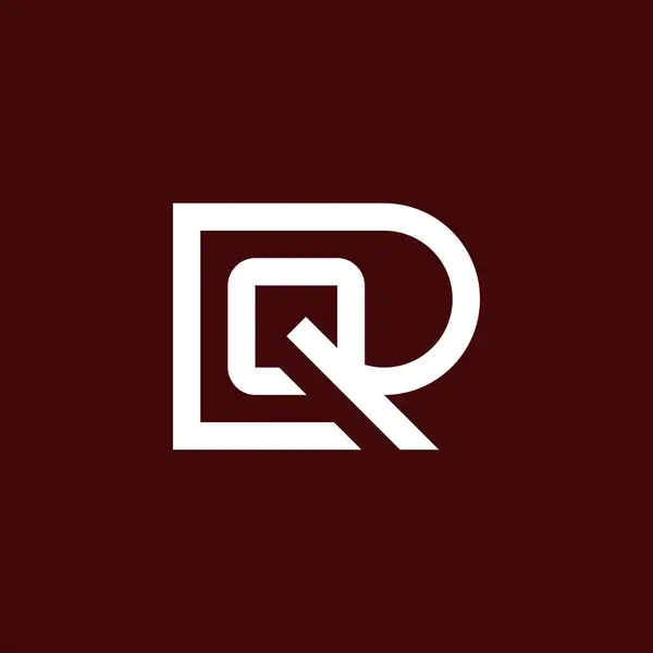 现代和简约的初始字母Qr或Rq单字标识 — 图库矢量图片
