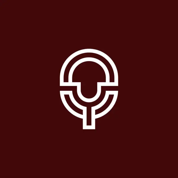 Logotipo Monograma Inicial Moderno Minimalista — Vetor de Stock