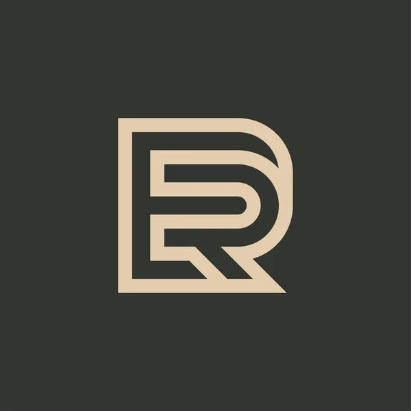 Modern Minimalist Initial Letter Monogram Logo — Stock Vector