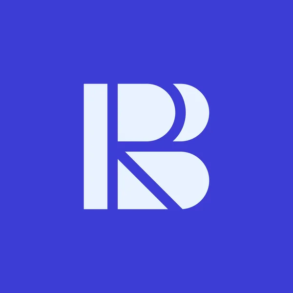 现代简约的首字母Rb或Br单字标识 — 图库矢量图片