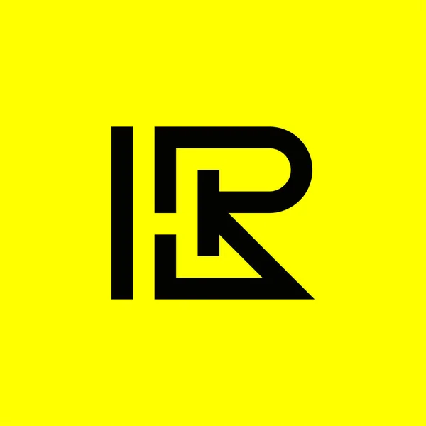 现代和简约的首字母Rh或Hr单字标识 — 图库矢量图片