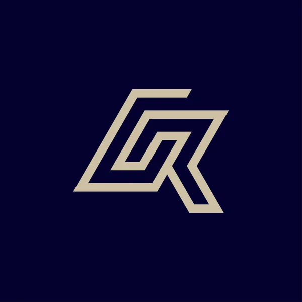 Logo Monogramme Lettre Initiale Moderne Minimaliste — Image vectorielle
