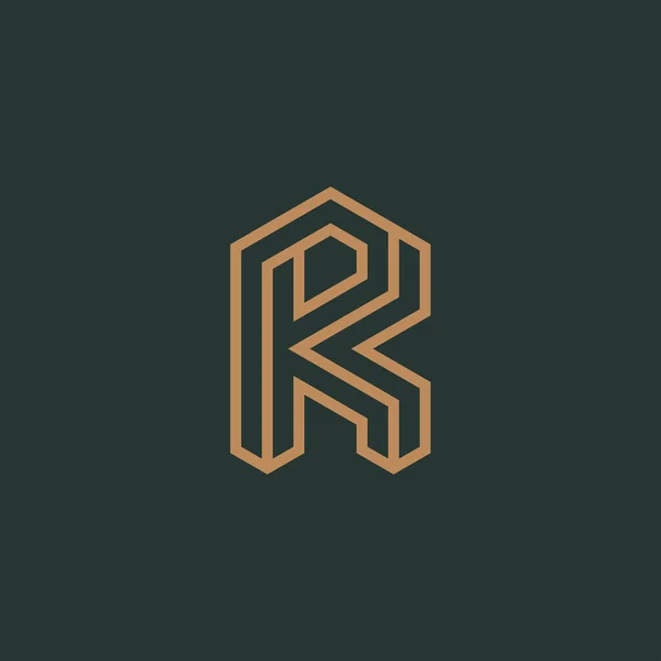 现代简约的首字母Rk或Kr标识 — 图库矢量图片