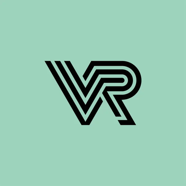 现代和简约的首字母Rv或Vr标志 — 图库矢量图片