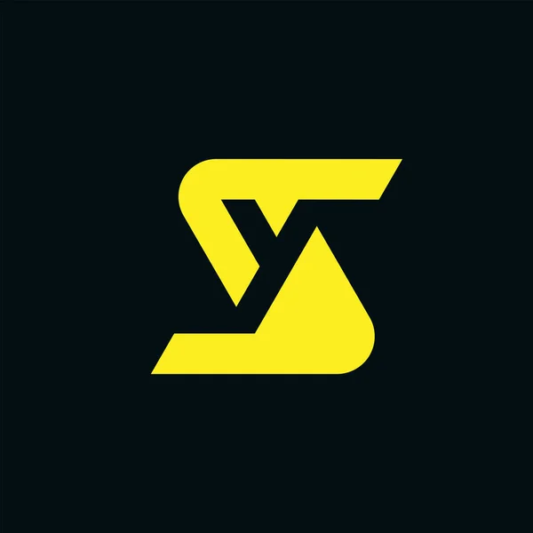 Logo Monogramma Moderno Minimalista Iniziale — Vettoriale Stock