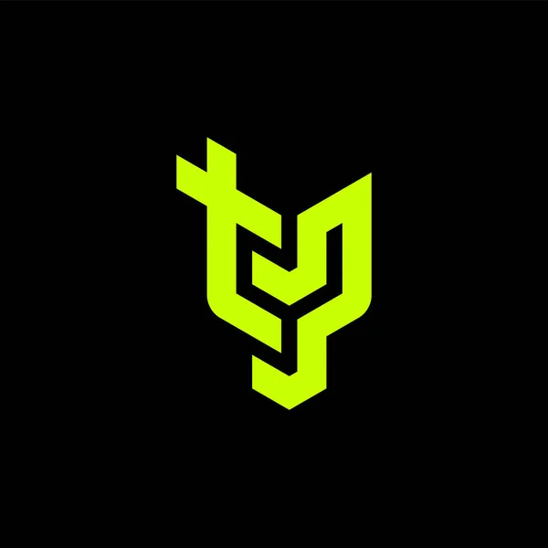 Letra Inicial Moderna Minimalista Logotipo Monograma — Vector de stock