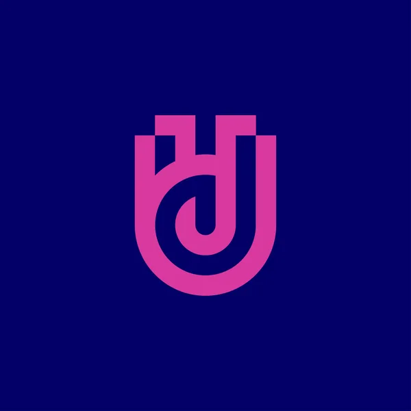 Modernes Und Minimalistisches Initialbuchstaben Oder Monogramm Logo — Stockvektor