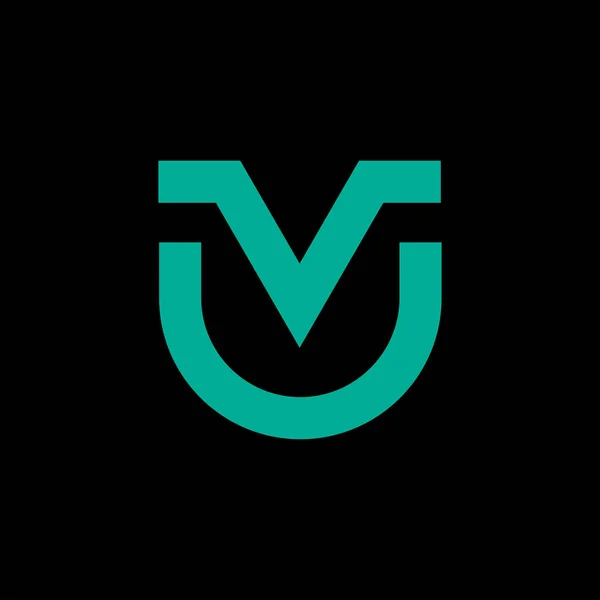 Logotipo Monograma Moderno Minimalista Carta Inicial — Vetor de Stock