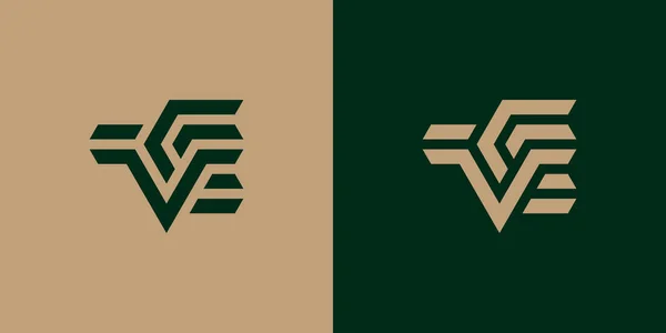 Сучасний Мінімалістичний Логотип Початкової Літери Або Монограми — стоковий вектор