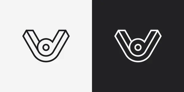 Modern Och Minimalistisk Första Bokstaven Eller Monogram Logotyp — Stock vektor