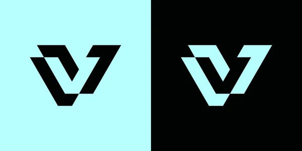 现代和简约的首字母Vl或Lv标识符 — 图库矢量图片