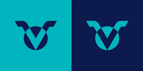 Logo Monogramma Iniziale Moderno Minimalista — Vettoriale Stock