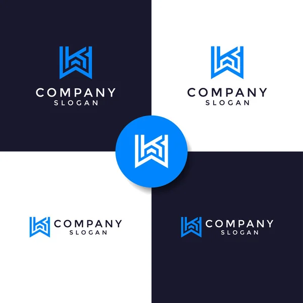 Lettre Initiale Moderne Minimaliste Logo Monogramme — Image vectorielle