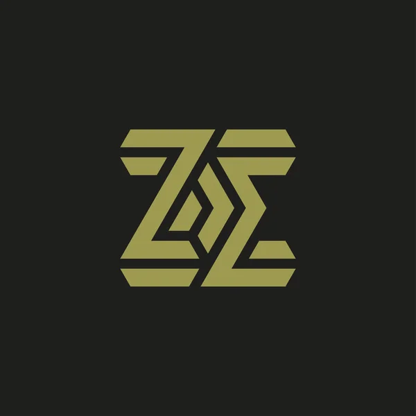 现代和简约的首字母Ze或Ez单字标识 — 图库矢量图片