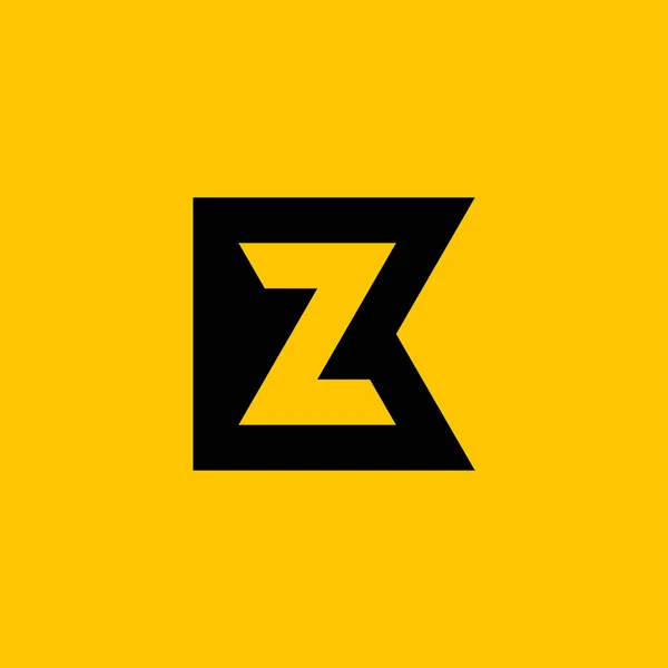 モダンでミニマリストな初期文字ZkまたはKzモノグラムのロゴ — ストックベクタ