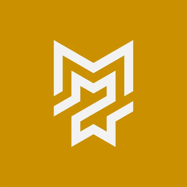 モダンでミニマリストな初期文字 または モノグラムのロゴ — ストックベクタ