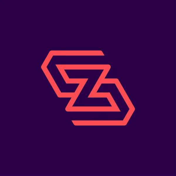 Moderne Minimalistische Beginletter Monogram Logo — Stockvector