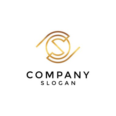 S harfi altın rengi bir daire şeklinde..