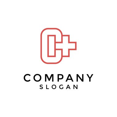 Zarif ve modern baş harfi CH veya HC logosu