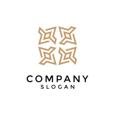 soyut bağlantılı çizgiler teknolojik kare logosu