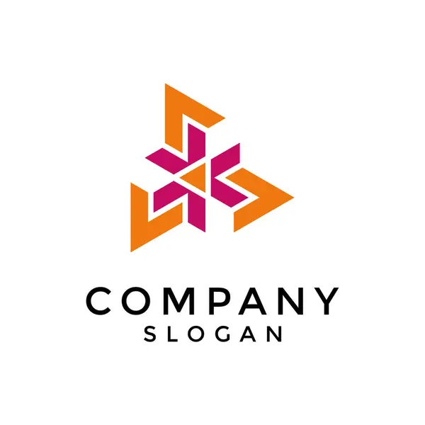 modern ok yıldız üçgeni logosu