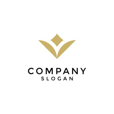 Lüks çiçekli V harfli ilk logo..