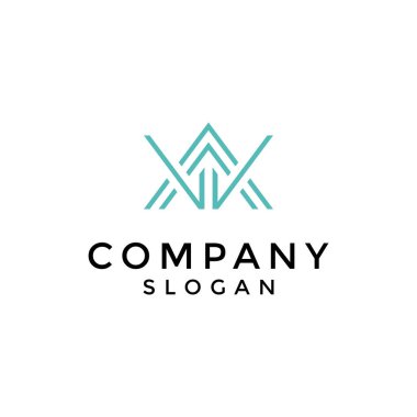 Basit ve lüks harf A ve K monogram logosu