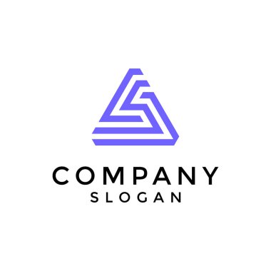 Basit ve modern S üçgeni logosu