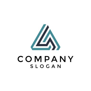 Basit ve modern S üçgeni logosu