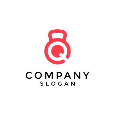 Q harfi spor salonu kettlebells logosu.