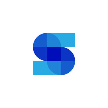 ilk harf S data pasta grafiği logosu.