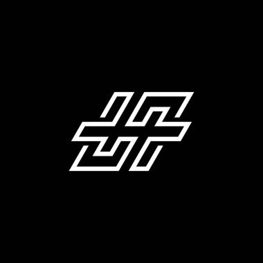 modern zarif harf H çizgi logosu.