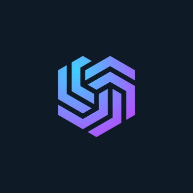 Modern ve yüksek teknolojili bir kalp bağlantısı logosu.