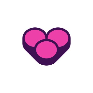 Bozuk para aşkı logosu. finansal ilişki monogramı