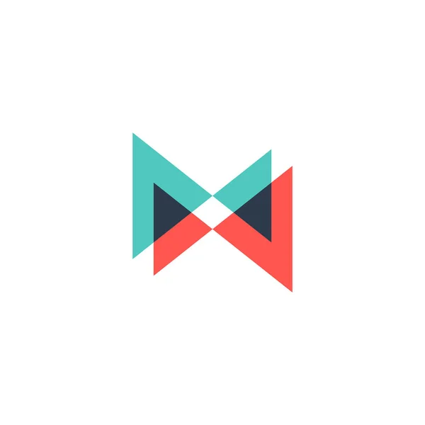 Moderne Letter Logo Triangle Overlappende — Stockvector
