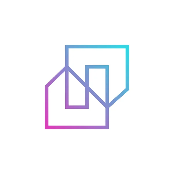 Písmeno Architektura Stavební Logo — Stockový vektor