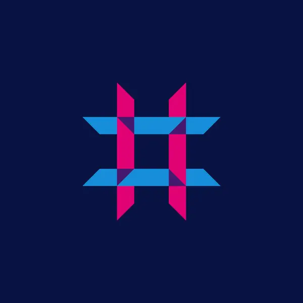 Modern Sophistication Hashtag Logo — Stock Vector