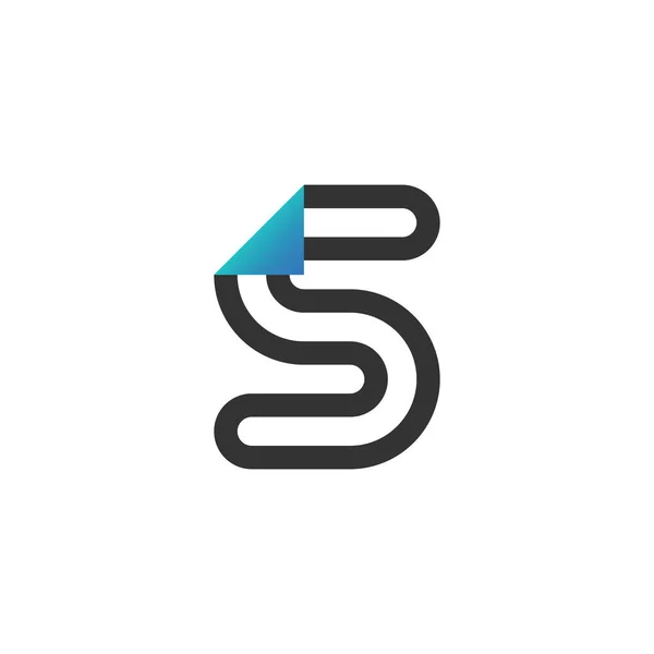 Letter Vouw Document Logo — Stockvector