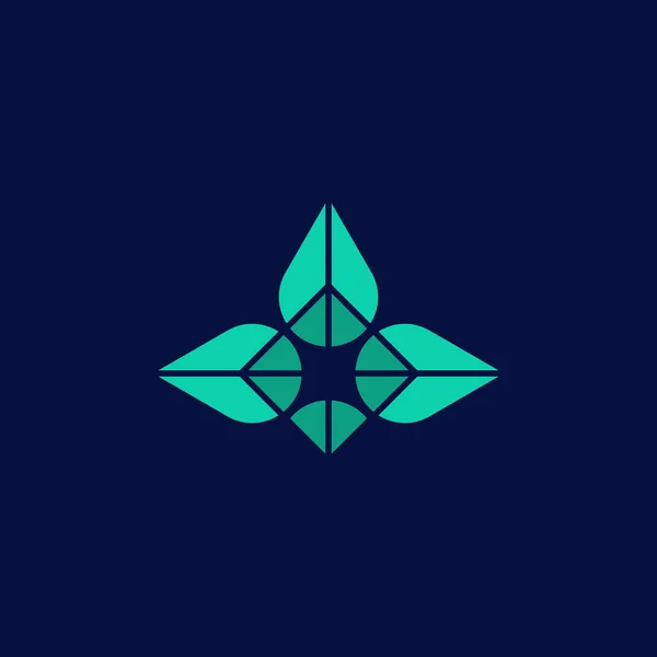 Eenvoudige Moderne Bloem Logo — Stockvector