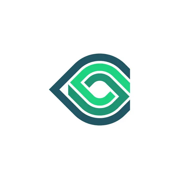 Lettera Logo Dell Occhio — Vettoriale Stock
