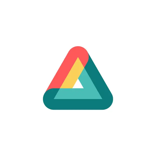 Eenvoudig Modern Driehoekig Logo — Stockvector