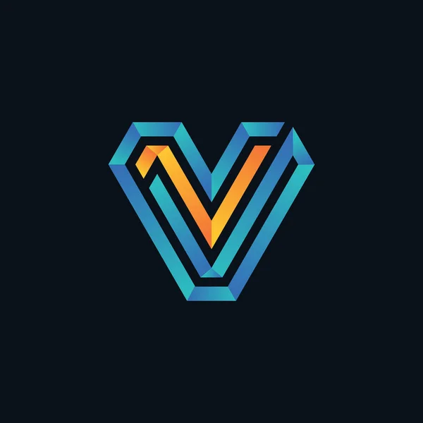 Lettera Moderna Elegante Logo — Vettoriale Stock