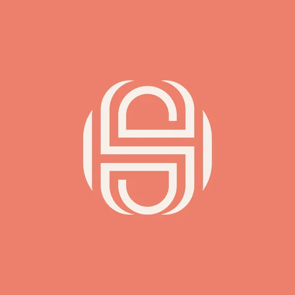 Logotipo Inicial Letra — Vetor de Stock