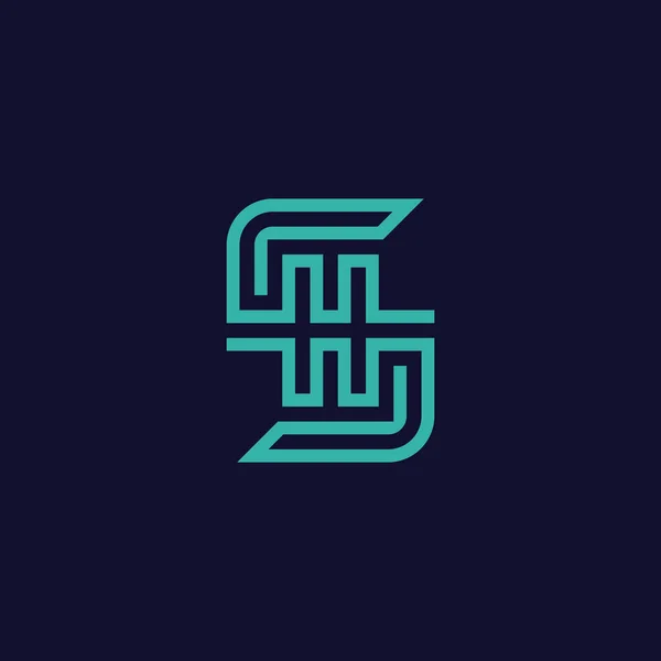 Elegant Line Letter Initial Logo — Stock Vector
