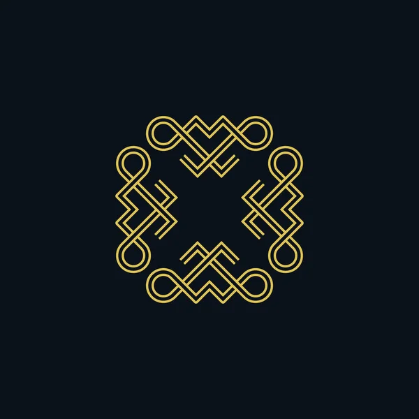Абстрактный Логотип Прямоугольного Орнамента — стоковый вектор
