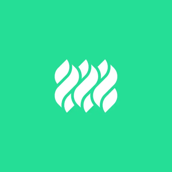 Moderne Abstrait Logo Feuille Naturelle — Image vectorielle